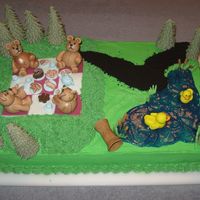 Teddy Bear's Picnic This cake was made for a playgroups year-end party and it was such a fun cake to make. All figures are made of gumpaste, the water is...