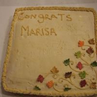 Front View: Autumn Shower Here's the top of the cake