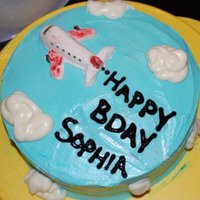 Airplane In The Clouds Cake Coconut cake with coconut cream cheese frosting