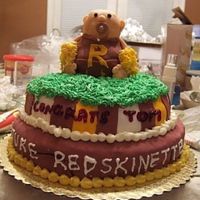 Baby Shower - Redskin's Style My co-worker is a huge Redskin's fan, so i was asked to create a cake around that theme. Since he's having a girl, I decided to...