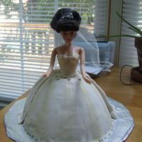 Golden Bride My 1st bride cake! I made this for my friend's bridal shower, its a replica of her dress.