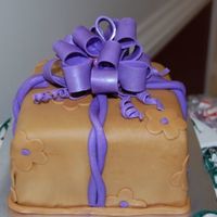 Moms Birthday My moms christmas day birthday cake. Coffee flavored fondant (amazing!) over white chocolate cake, with a chocolate hazelnut filling. My...