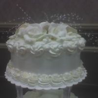Top Tier Round Wedding Cake top tier of 3 tier wedding cake, all bc.....pic of complete cake has disappeared!!??