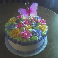 Rose Bouquet With Butterfly fr van w/rasp filling, all bc roses with butterfly