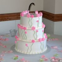 Julia round cakes with bc & ri roses.