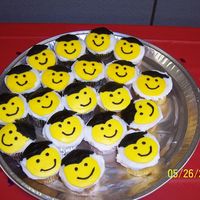 Smiley Grad Cupcakes These cupcakes were made for my daughter's pre-school graduation....the smiley faces were the FBCT (??)....