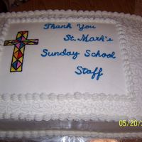 Church Cake This cake was done as a thank you to the Sunday School staff at my church