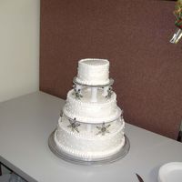 Practice Wedding Cake My Practice wedding cake for a wedding in January. (This is the 1st time I've ever done a wedding cake) All buttercream. 6", 10&...