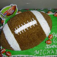 Football Birthday Cake 1st football cake i've done. All chocolate with buttercream.