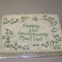 69Th Anniversary!! This was for a 69th Anniversary, how incredible!!! Choc. cake, bc, with mmf flowers.