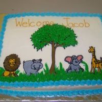 Boy Baby Shower All bc with fbct animals and tree. I also used the leaf tip to make the tree more lively.