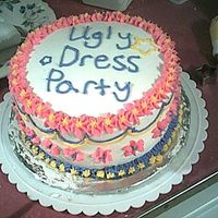Ugly_Dress_Party_3.jpg Ugly dress party cake. Vanilla cake with bc icing