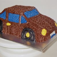 Chocolate Car Donation to church cakewalk, chocolate fudge cake with chocolate/peanutbutter icing.