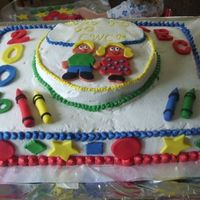 Preschool Graduation Made this for my daughters preschool. Learnt a lot doing this cake. Firts time useing fondant. But with the help of this web site and...