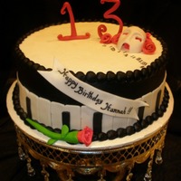 Phantom Of The Opera Cake This cake was made for a 13 year old who loves Theatre. The cake is made of Chocolate and white cake and iced in buttercream with Fondant...