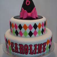 Girl-Y Halloween Birthday Cake I made this to match the invite. Fondant covered cakes with a fondant covered RKT hat. Royal icing letters for the name. TFL!