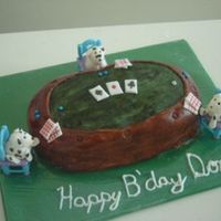 Dogs Playing Poker Here is the cake that I made for my husband's birthday. He likes the photo of the dogs playing poker, so I thought I would make him a...