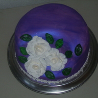 Roses Are White this is a cake i made for my sisters wedding,everything is edible.