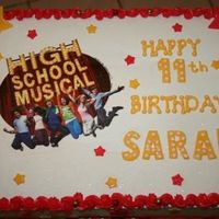 High School Musical Cake This was a last minute cake for me, but I do like how it turned out. Used edible image and fondant and LOTS of pixie dust. Cake is WASC,...