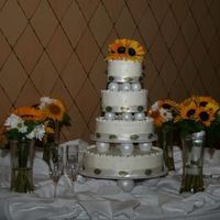 Brittany And David's Wedding Cake This is my FIRST wedding cake. 14, 10, 8 and 6. WASC and Pumpkin spice. Bride's design. Overall happy how it turned out. Many thanks...