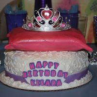 Princess Pillow Cake My daughter's 1st bday and my 1st pillow cake. It was fun to make. Everything is edible but the tiara (i got lazy).