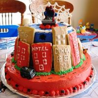 Spiderman Birthday #2 Front View Front view of Spiderman cake...