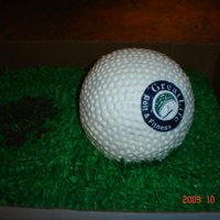 Nice Divot! Baked this for the end of year banquet for our Women's League Golf Club. The golfball is hand dimpled, the logo is an ediable image...