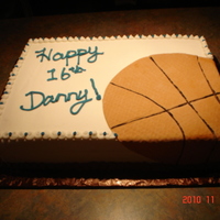 Boys 16Th Birthday WASC w/buttercream - basketball is fondant