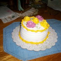 Small Birthday Cake For Grandma Just a quick, small cake that my mom and I made for my grandma's birthday.