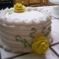 Leftover Cake Just trying to use up the leftover roses, icing, filling, and cake batter that was from the cake I made for my grandmother.