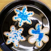Adam's Snowflakes Was practicing for Christmas, and trying out Toba's Glace icing for the first time (which is awesome for flooding the cookies, in case...