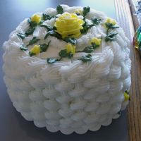 84Th Birthday Cake I made this cake in a rush for my great-grandfather's 84th birthday. If you're in a rush, don't do basketweave...otherwise...