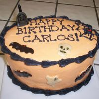 Spooky Birthday Cake I don't know where to put this - birthday cakes, or Halloween cakes. This is a cake for my friend. We all LOVE Halloween, and do our...