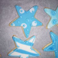 Memorial Day Stars I made these for a friends picnic. They were a big hit. Sugar cookies with fondant icing and royal for the accents.