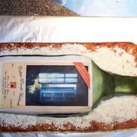 Wine Bottle Cake Fondant covered w/edible wine label