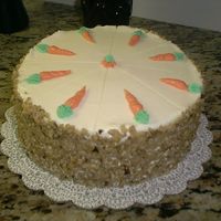 Carrot Cake With Cream Cheese Icing My first attempt at a decorated carrot cake and using cream cheese icing.This is a Birthday Cake for a couple of coworkers who happen to...