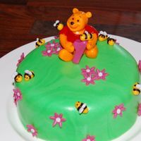 Pooh Birthday This cake was for my nieces first birthday - she immedately ate Pooh's head and left the cake for her cousins:) It's chocolate...