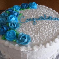Blue Roses Blue Roses (3 different shades) and cornelli lace.