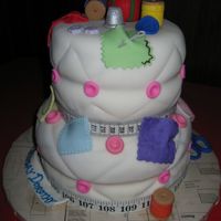 60Th Birthday Cake For Sewing/quilting Fanatic 