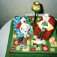 Wallace And Gromit Fruit cake with edible decoartion