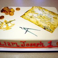 1St Birthday It was a pirate theme so I did a treasure map with the babies first as islands and such (with my borthers help and creativity)