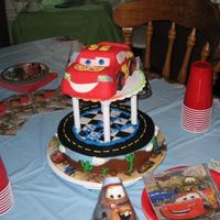 Cars Cake My grandson didn't want to cut it he loved it so much! Thanks to everyone who's done this!