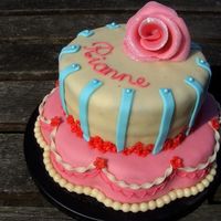 Sweet Girly Cake A cake for my little sister... :D