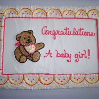 Baby Bear Really didn't know what to do with this cake. The customer brought in a napkin and said she wanted the bear. I think that border...