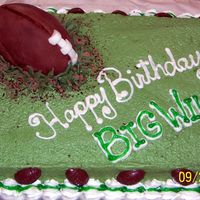 Football Thanks to rstml for the inspiration! The rice krispie treat was a great idea - it held up well & was light enough to just place on top...