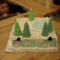 Holiday Cake This was a collaborative cake between my husband and I. It was a special cake class offered by our cake instructor at Michael's.