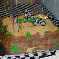 Dirt Bike Cake This was a collaborative effort between my husband and I. It was for our boys joint birthday in 2007.