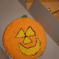 Pumpkin Cake #1 This was made for a Halloween cake walk in 2006.