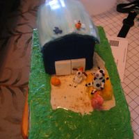 Barnyard 1St Birthday Cake. Based on a plate and napkin design... really had fun making the animals!