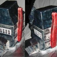 Haunted House. A chocolate cake haunted house, based loosely on the Addams family mansion. All decorations are edible. Covered in rice crispies and...